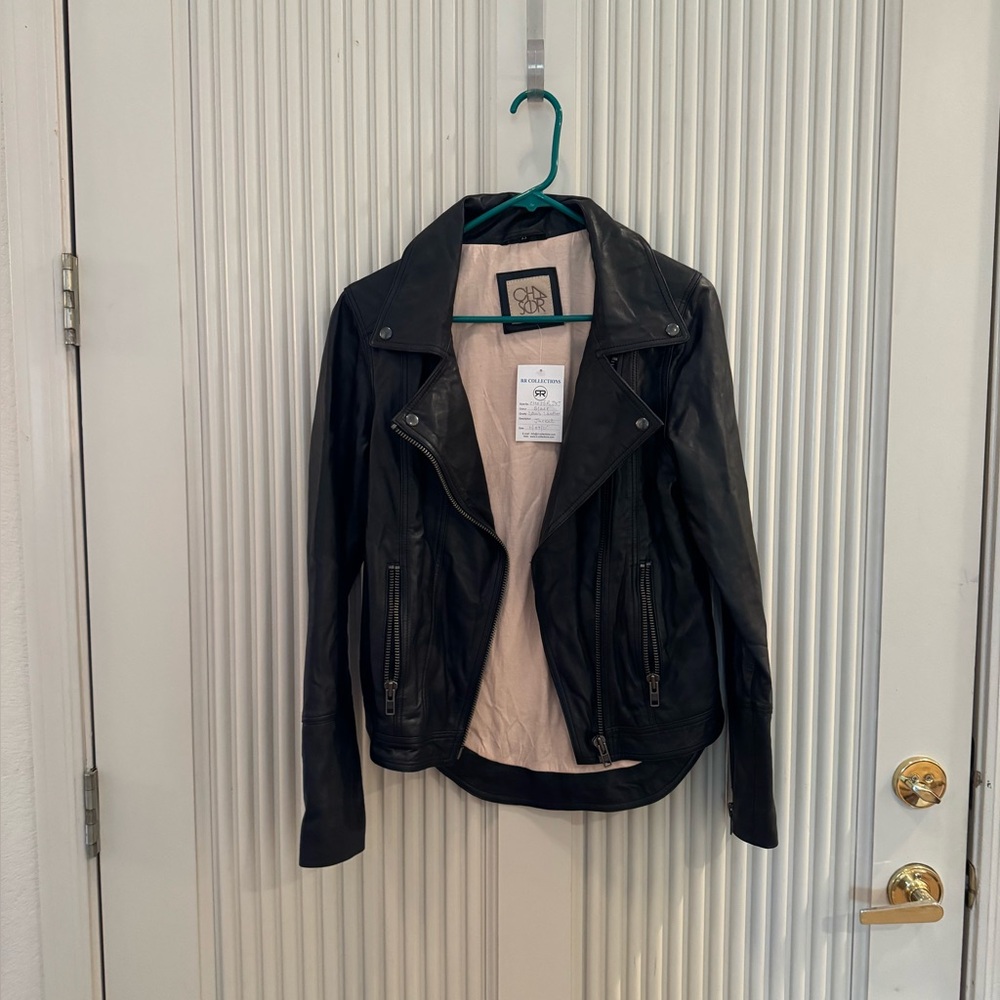 Chaser Black Lamb Leather Jacket XS